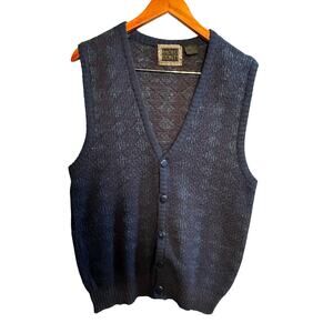 Vintage Paolo Conti Wool Blend Mens Sweater Vest Size Large